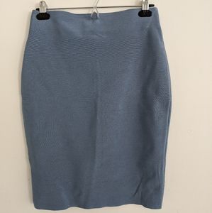 Dusky Blue Bodycon Skirt